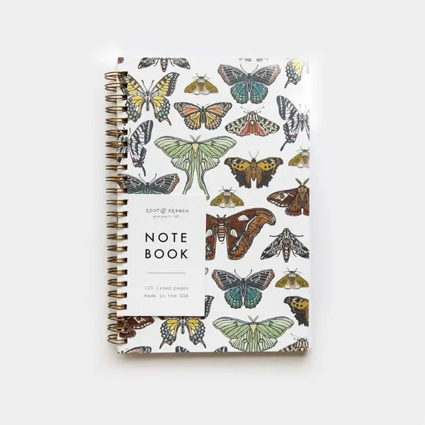 Butterfly + Moth Spiral Bound Notebook