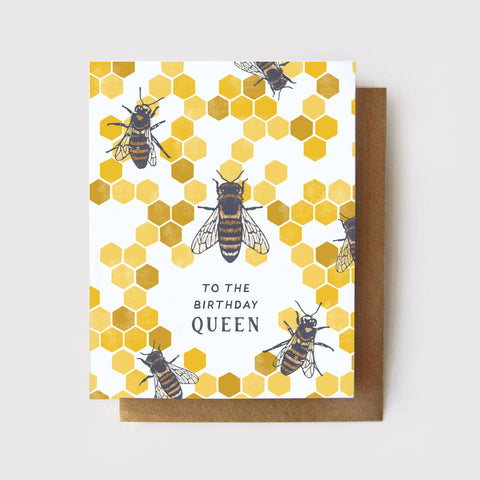 To the Birthday Queen - Queen Bee Card: Zero Waste, NO Packaging
