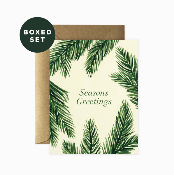 Winter Fir Season's Christmas Card - Boxed Set of 6