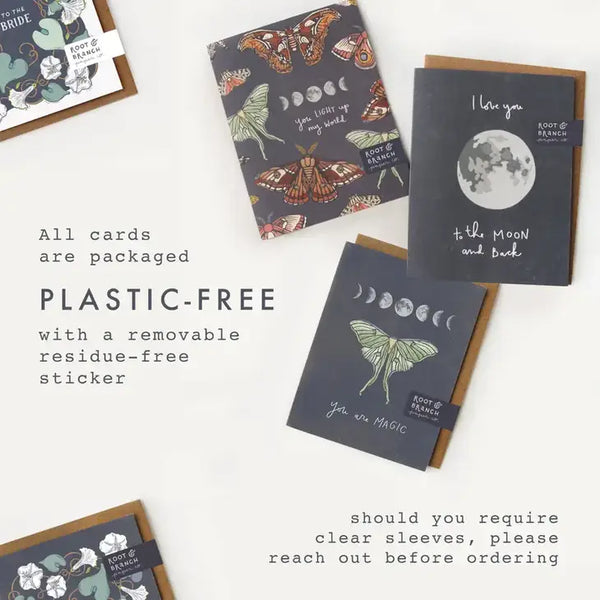You Are Magic Luna Moth Moon Phases Everyday Greeting Card
