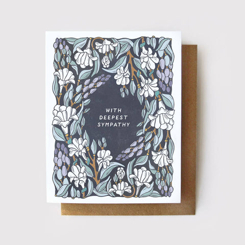 With Deepest Sympathy Card - Tuberose Plastic Free Card: Zero Waste, NO Packaging