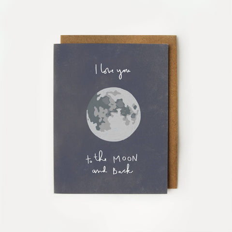 Love You to the Moon and Back Card: Zero Waste, NO Packaging