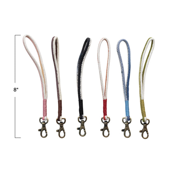 Cotton Rope & Metal Ombré Keychain