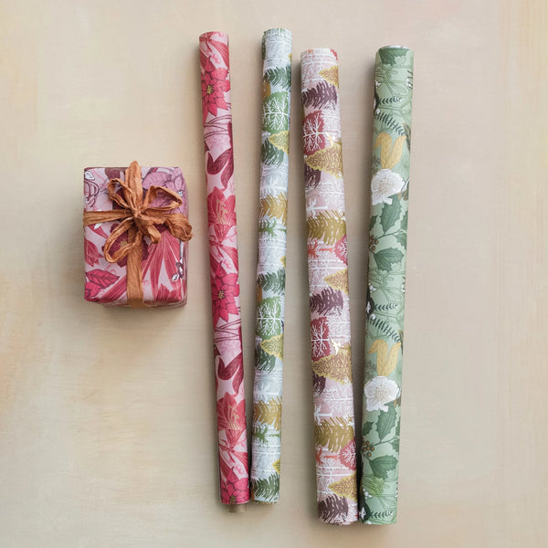 Recycled Wrapping Paper Sheets, 4 Styles | Christmas
