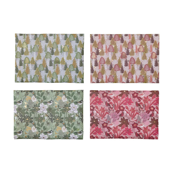 Recycled Wrapping Paper Sheets, 4 Styles | Christmas