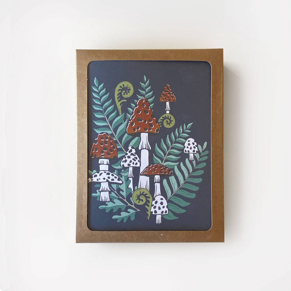 Toadstools + Ferns Boxed Card Set of 8