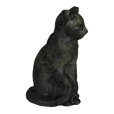 Sitting Cat, Green patina