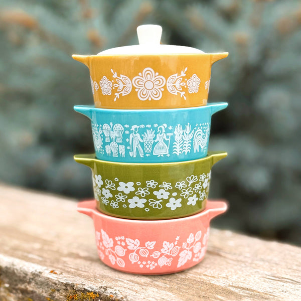 Pyrex-Inspired Butterprint Casserole Ceramic Trinket Box
