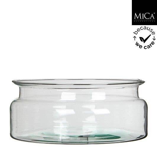 Recycled Handblown Terrarium Glass European Vase (9.5" x 4")