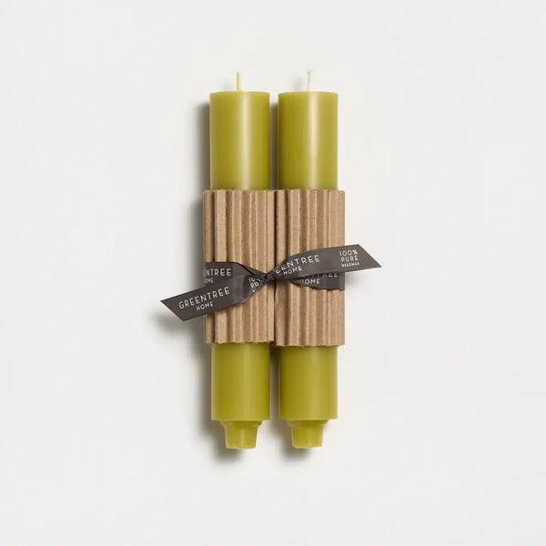 9" Column Taper Handmade Beeswax Candles
