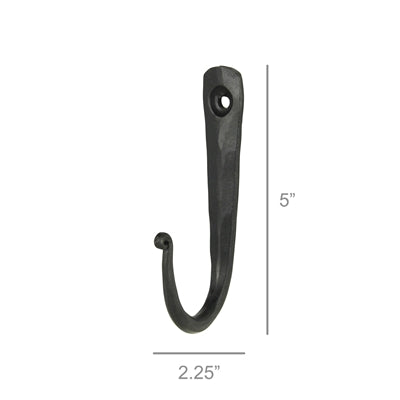 Ridge Wall Hook, Black
