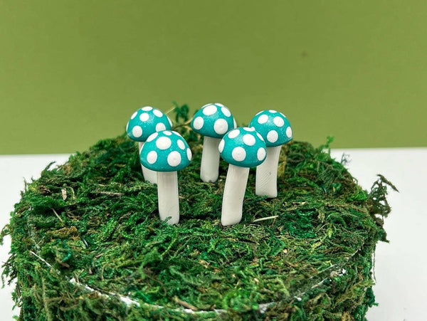 Fairy Garden Mushroom Plant Pick - Ball Style