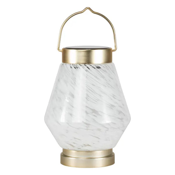 Boaters Lantern - 7.5" Glass Outdoor Solar Lantern - Cone