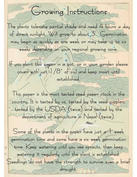 Plantable All-Occasion Card - Japanese Woodblock - J13