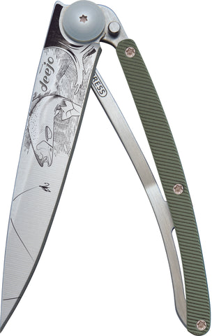 37g Knife Green Khaki Aluminium | Trout