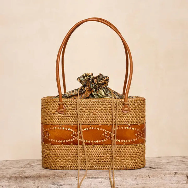 Ata Tote w/ Mahogany Inlay