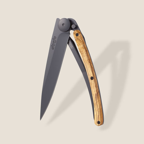 37g Knife Olive wood / Simple Matte Black Blade