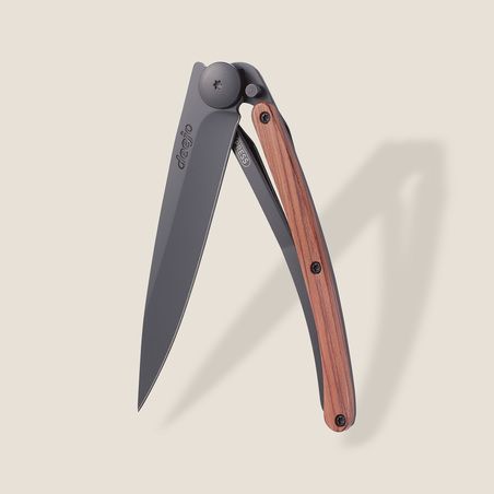 37g Knife Coral Wood | Simple Matte Black Blade