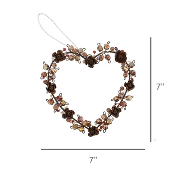 Simone Beaded Heart (2 sizes)