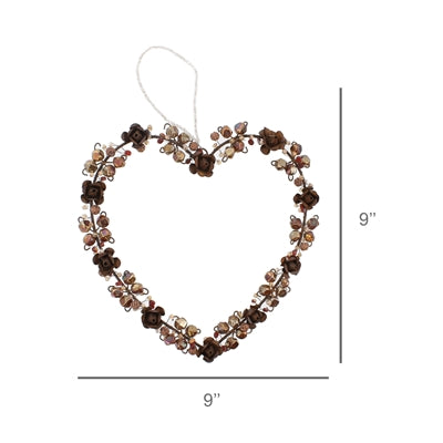 Simone Beaded Heart (2 sizes)