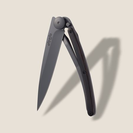 27g Knife Ebony Wood | Simple Matte Black Blade