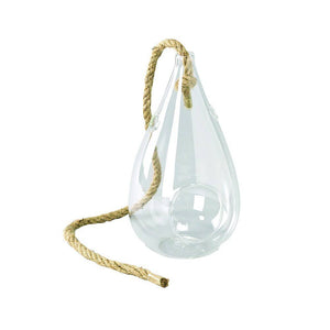 Rope Hanging Glass Drop Vase