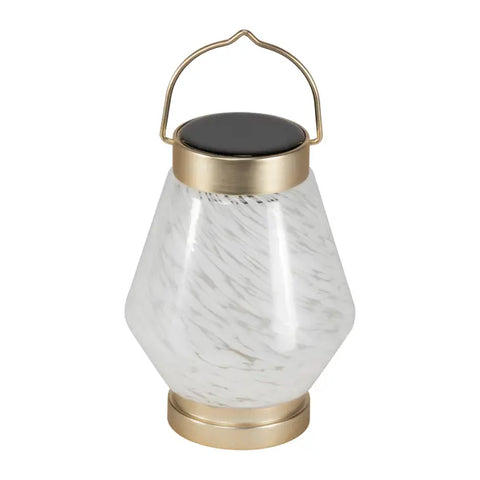 Boaters Lantern - 7.5" Glass Outdoor Solar Lantern - Cone