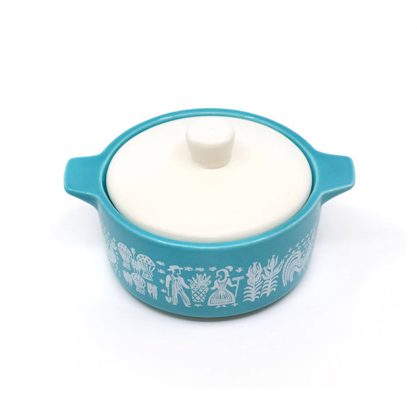 Pyrex-Inspired Butterprint Casserole Ceramic Trinket Box