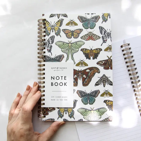 Butterfly + Moth Spiral Bound Notebook