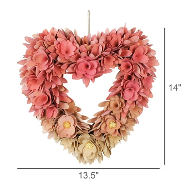 Wood Shaving Wreath - Heart