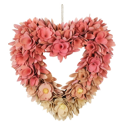 Wood Shaving Wreath - Heart