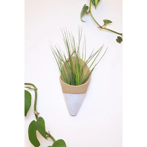 Large Ceramic Cone - Speckled White