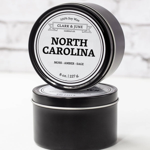 North Carolina|Moss - Amber - Sage 8oz Soy Candle