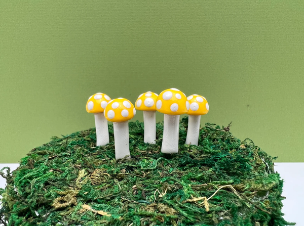 Fairy Garden Mushroom Plant Pick - Ball Style