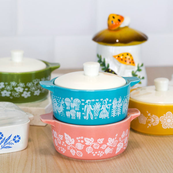 Pyrex-Inspired Butterprint Casserole Ceramic Trinket Box