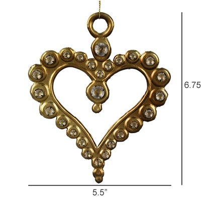 Antique Gold Heart Ornament