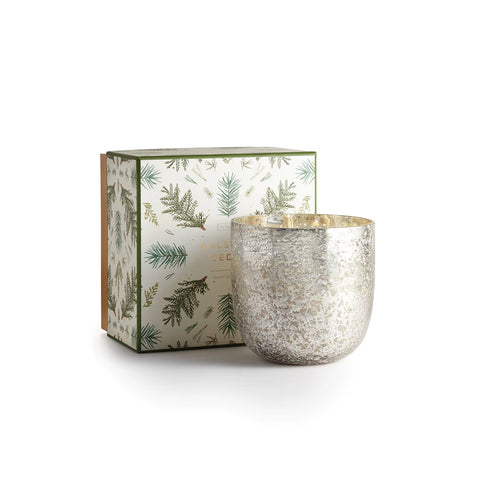 Balsam & Cedar Luxe Sanded Mercury Glass Candle