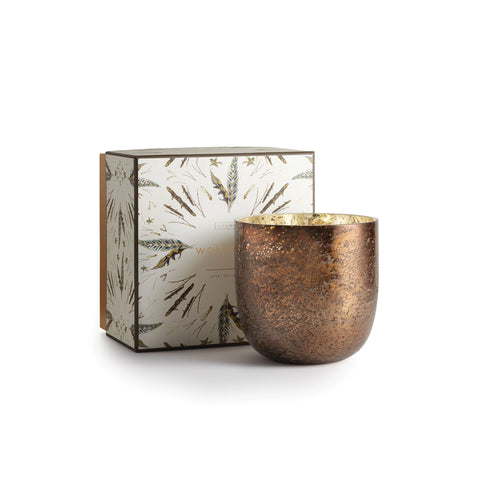 Woodfire Luxe Sanded Mercury Glass Candle