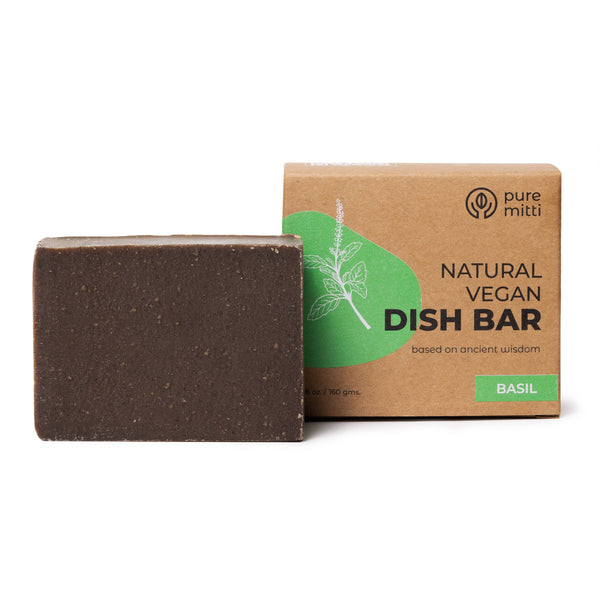 Toxin-Free Natural Vegan Basil Dish Wash Bar