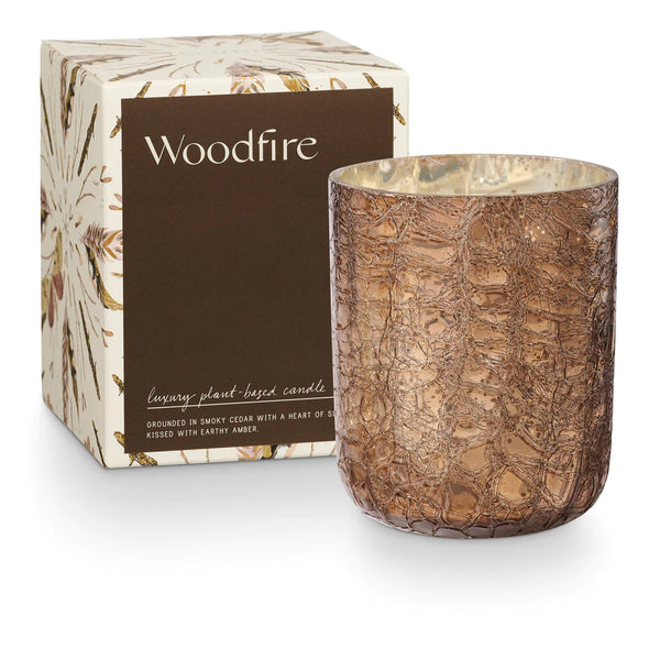 Boxed Crackle Glass Candle