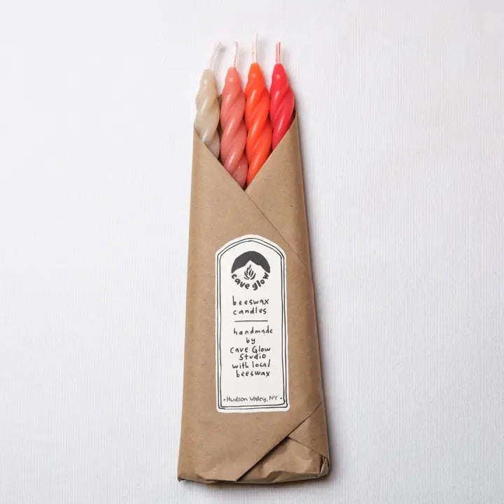 Beeswax Spiral Tapers | Set of 4