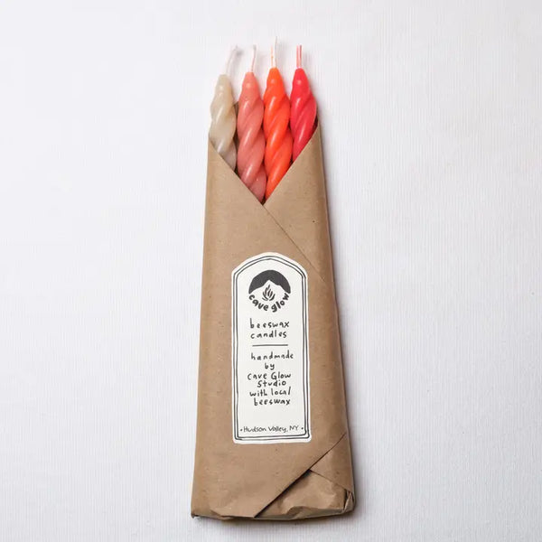 Beeswax Spiral Tapers | Set of 4