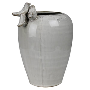 Vase w/ 3 Birds