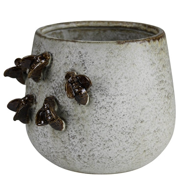 Ceramic Cachepot with 5 Bees