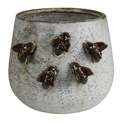 Ceramic Cachepot with 5 Bees