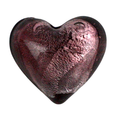 Venetian Glass Heart - Pink