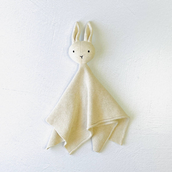 Bunny Mommy & Me Baby Knit Blanket & Lovey Gift SET