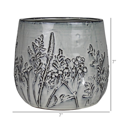 Wildflower Cachepot, Ceramic
