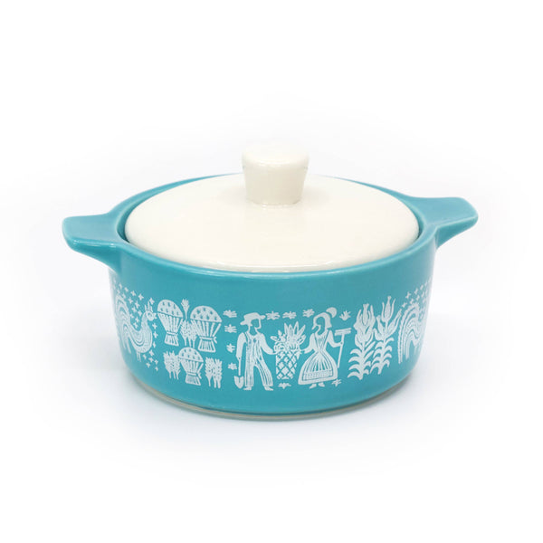 Pyrex-Inspired Butterprint Casserole Ceramic Trinket Box