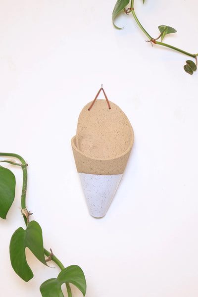 Large Ceramic Cone - Speckled White